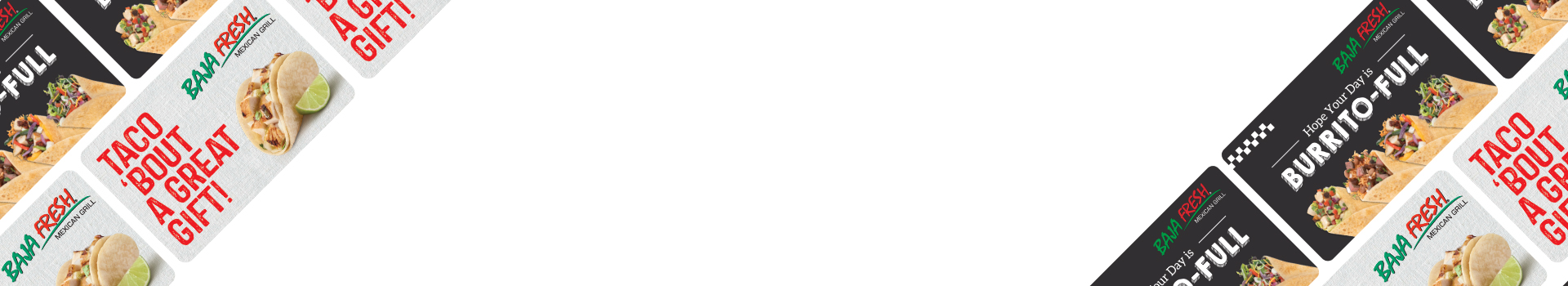 Banner with overhead food products